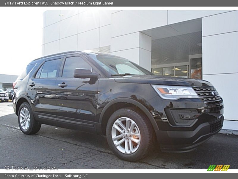 Shadow Black / Medium Light Camel 2017 Ford Explorer FWD