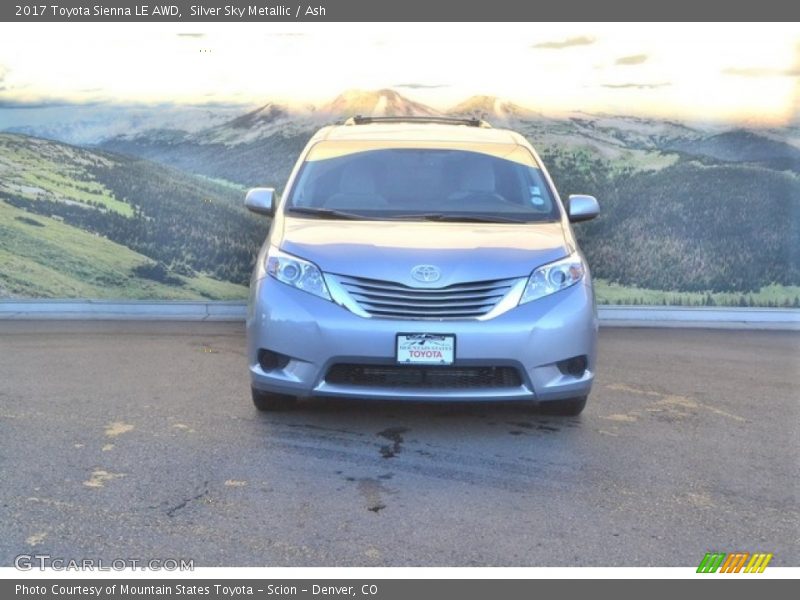 Silver Sky Metallic / Ash 2017 Toyota Sienna LE AWD