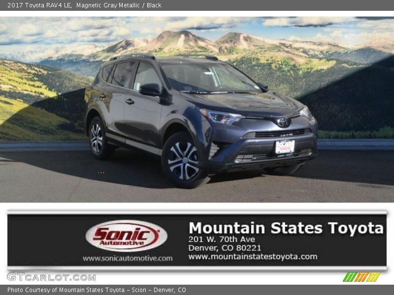 Magnetic Gray Metallic / Black 2017 Toyota RAV4 LE