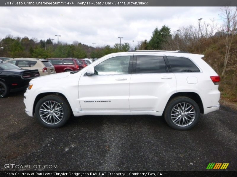 Ivory Tri-Coat / Dark Sienna Brown/Black 2017 Jeep Grand Cherokee Summit 4x4