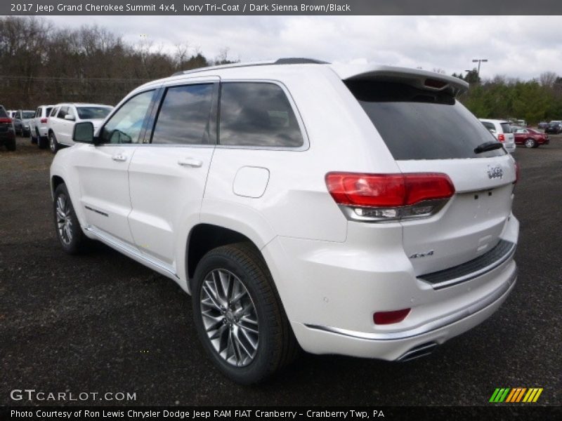 Ivory Tri-Coat / Dark Sienna Brown/Black 2017 Jeep Grand Cherokee Summit 4x4