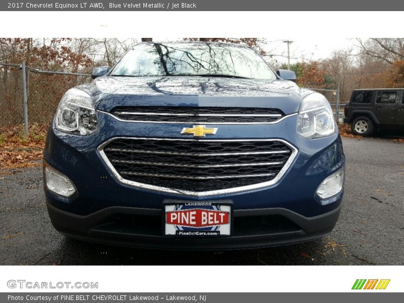 Blue Velvet Metallic / Jet Black 2017 Chevrolet Equinox LT AWD
