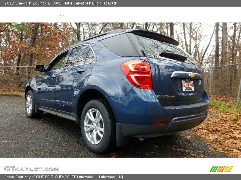 Blue Velvet Metallic / Jet Black 2017 Chevrolet Equinox LT AWD