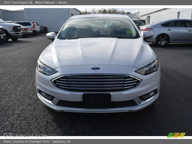 White Platinum / Ebony 2017 Ford Fusion SE