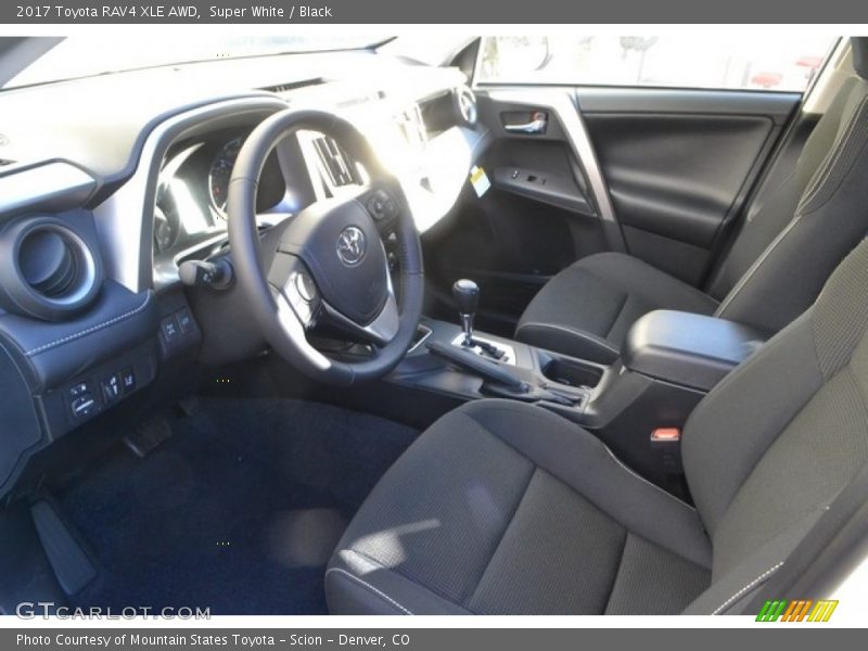 Super White / Black 2017 Toyota RAV4 XLE AWD