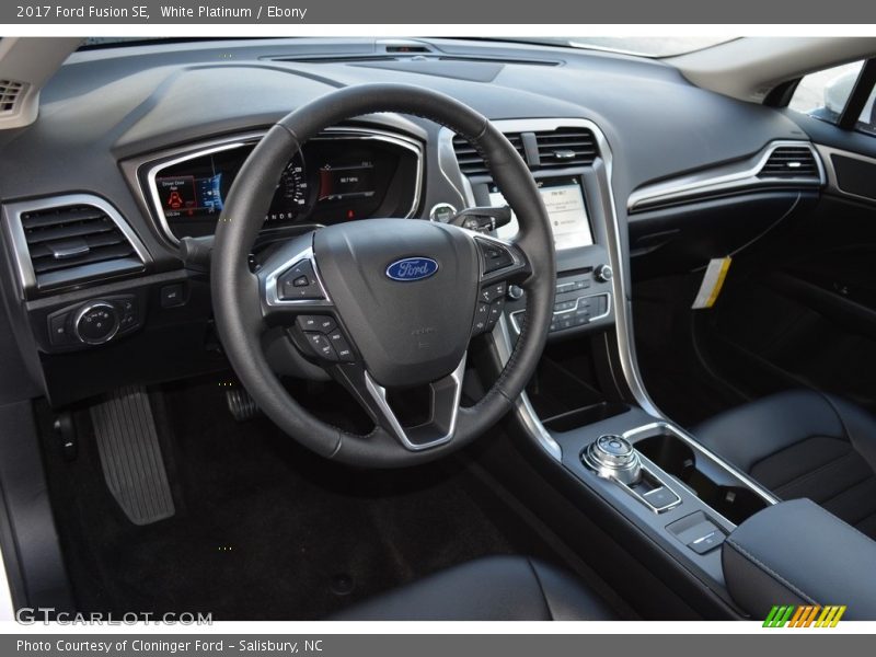 White Platinum / Ebony 2017 Ford Fusion SE