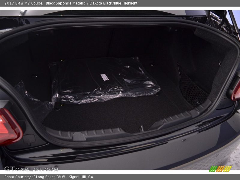 Black Sapphire Metallic / Dakota Black/Blue Highlight 2017 BMW M2 Coupe