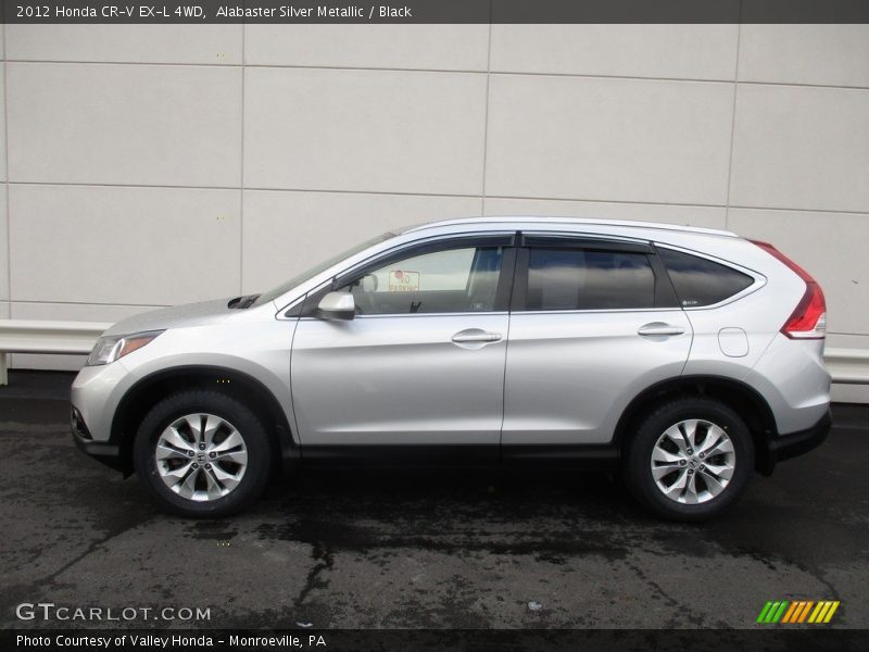 Alabaster Silver Metallic / Black 2012 Honda CR-V EX-L 4WD