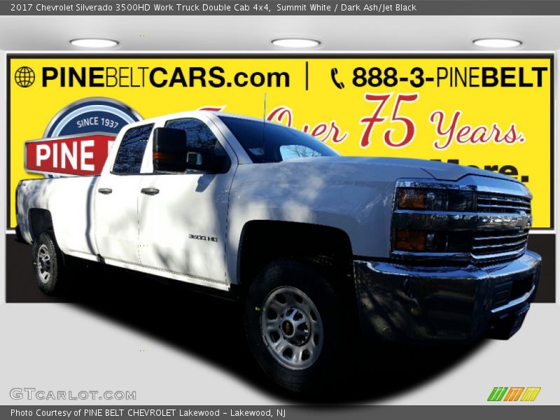 Summit White / Dark Ash/Jet Black 2017 Chevrolet Silverado 3500HD Work Truck Double Cab 4x4