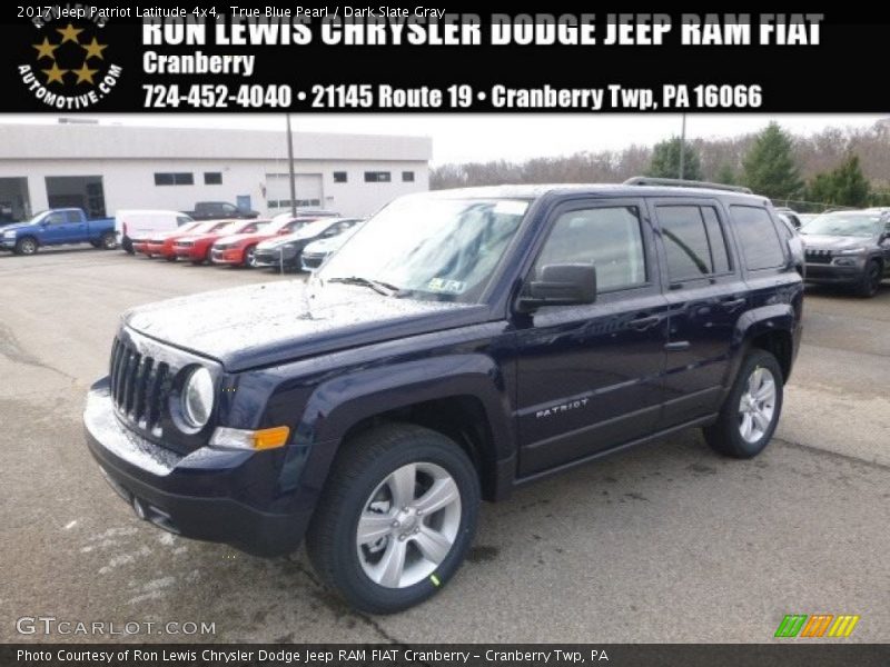 True Blue Pearl / Dark Slate Gray 2017 Jeep Patriot Latitude 4x4