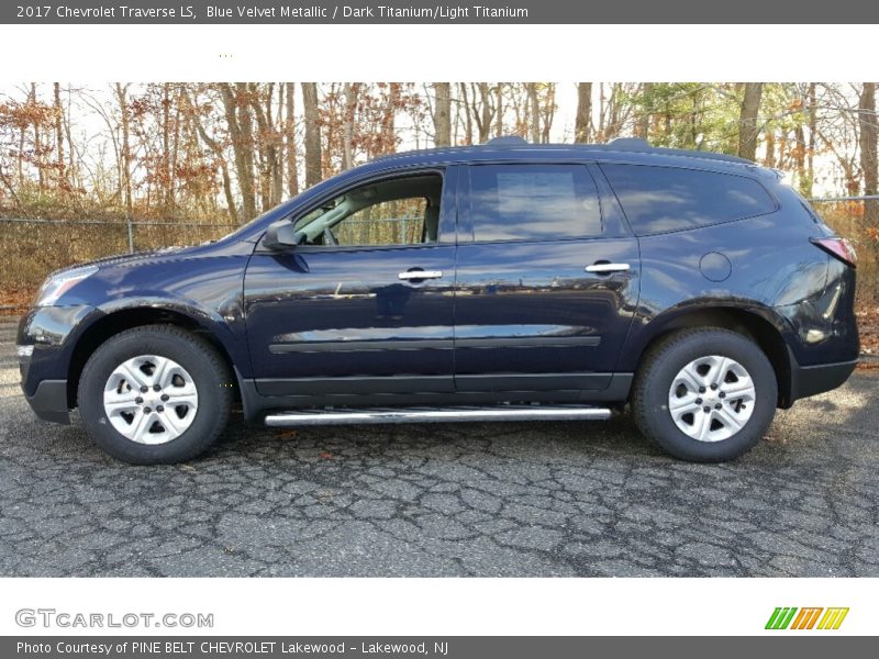 Blue Velvet Metallic / Dark Titanium/Light Titanium 2017 Chevrolet Traverse LS