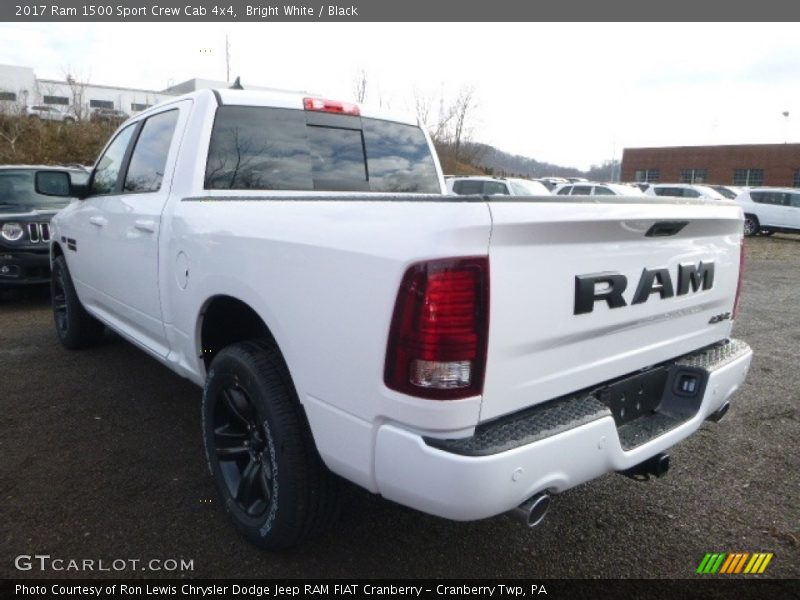 Bright White / Black 2017 Ram 1500 Sport Crew Cab 4x4