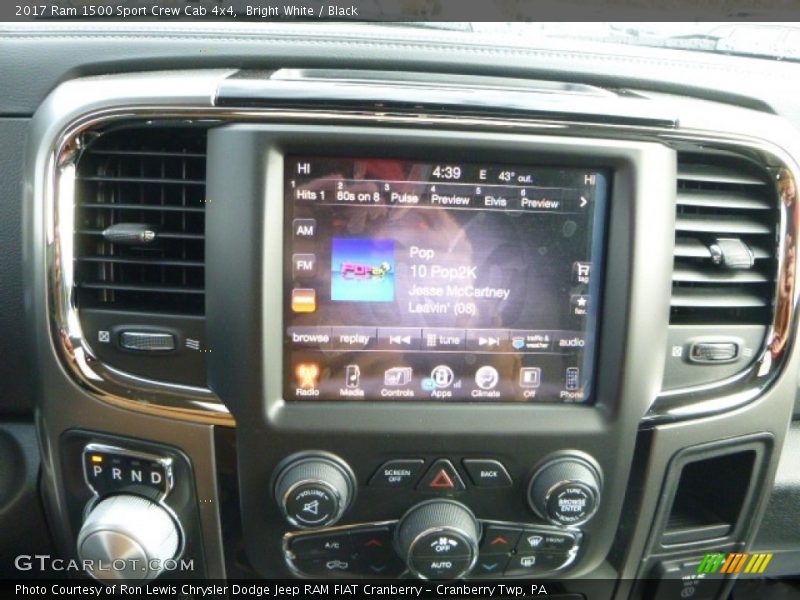 Bright White / Black 2017 Ram 1500 Sport Crew Cab 4x4