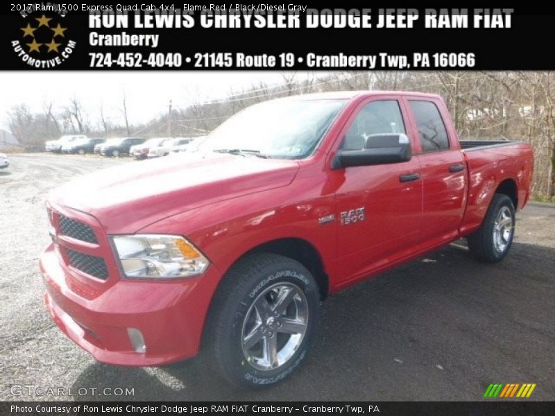 Flame Red / Black/Diesel Gray 2017 Ram 1500 Express Quad Cab 4x4