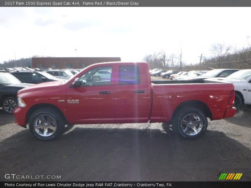 Flame Red / Black/Diesel Gray 2017 Ram 1500 Express Quad Cab 4x4