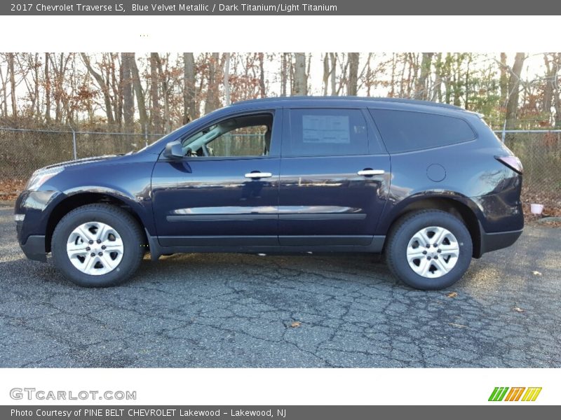 Blue Velvet Metallic / Dark Titanium/Light Titanium 2017 Chevrolet Traverse LS