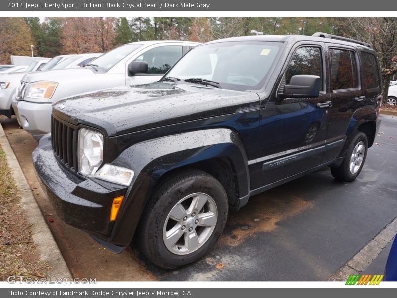 Brilliant Black Crystal Pearl / Dark Slate Gray 2012 Jeep Liberty Sport