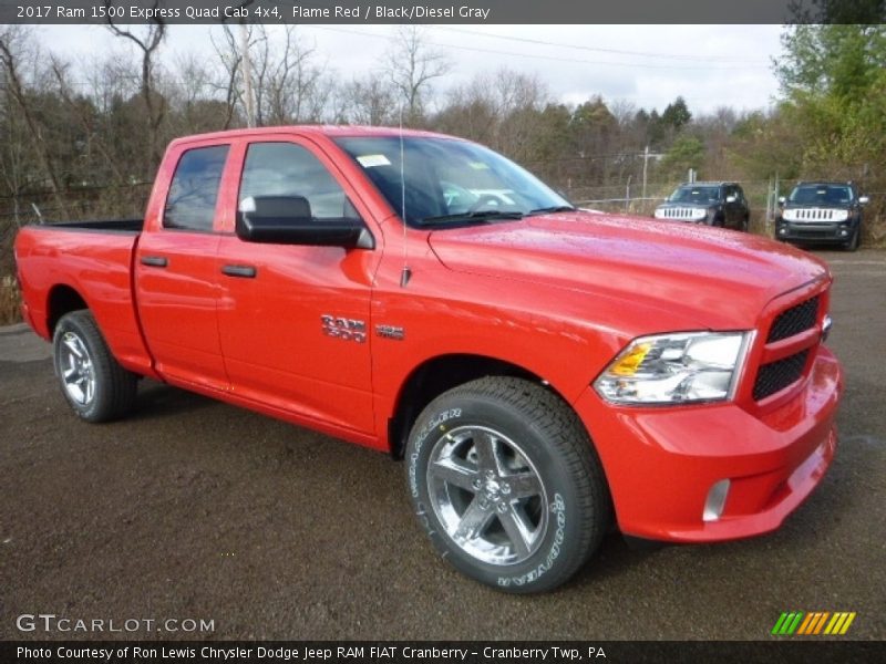 Flame Red / Black/Diesel Gray 2017 Ram 1500 Express Quad Cab 4x4
