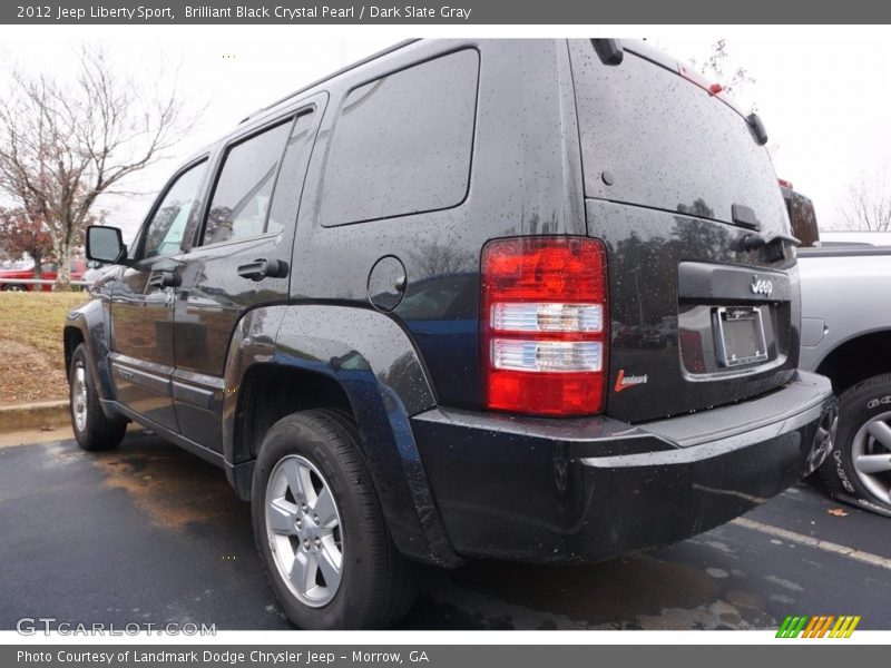 Brilliant Black Crystal Pearl / Dark Slate Gray 2012 Jeep Liberty Sport