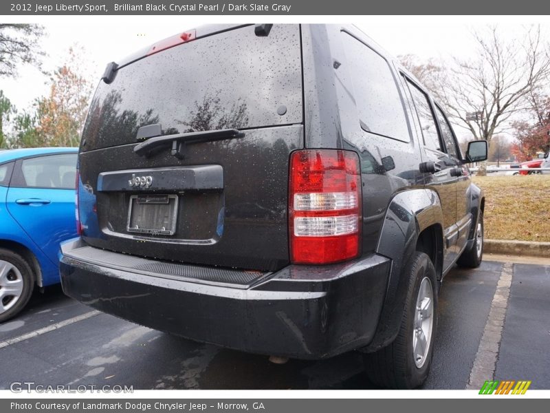 Brilliant Black Crystal Pearl / Dark Slate Gray 2012 Jeep Liberty Sport