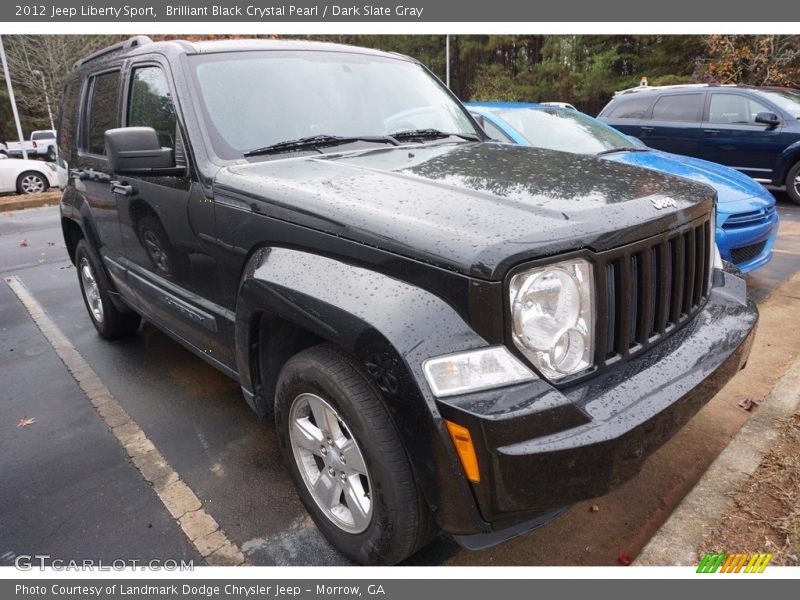Brilliant Black Crystal Pearl / Dark Slate Gray 2012 Jeep Liberty Sport