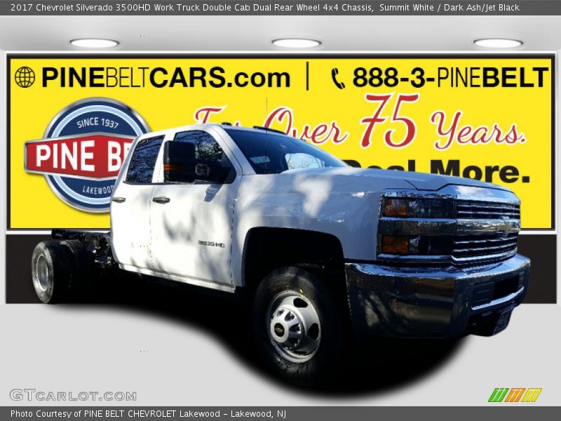 Summit White / Dark Ash/Jet Black 2017 Chevrolet Silverado 3500HD Work Truck Double Cab Dual Rear Wheel 4x4 Chassis