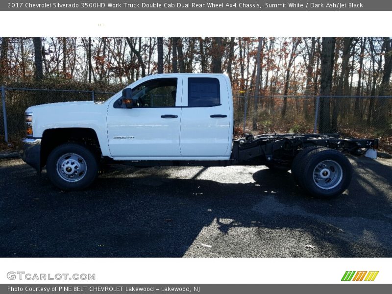  2017 Silverado 3500HD Work Truck Double Cab Dual Rear Wheel 4x4 Chassis Summit White