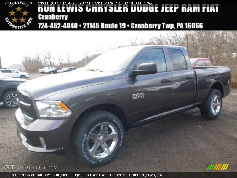Granite Crystal Metallic / Black/Diesel Gray 2017 Ram 1500 Express Quad Cab 4x4