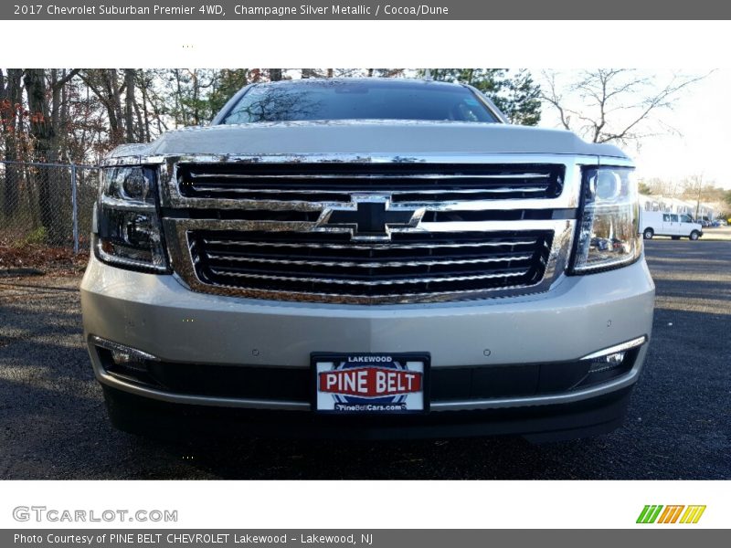 Champagne Silver Metallic / Cocoa/Dune 2017 Chevrolet Suburban Premier 4WD