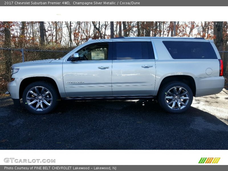 Champagne Silver Metallic / Cocoa/Dune 2017 Chevrolet Suburban Premier 4WD