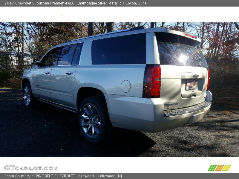 Champagne Silver Metallic / Cocoa/Dune 2017 Chevrolet Suburban Premier 4WD
