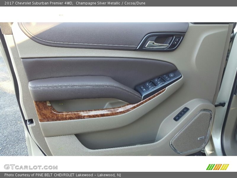 Champagne Silver Metallic / Cocoa/Dune 2017 Chevrolet Suburban Premier 4WD