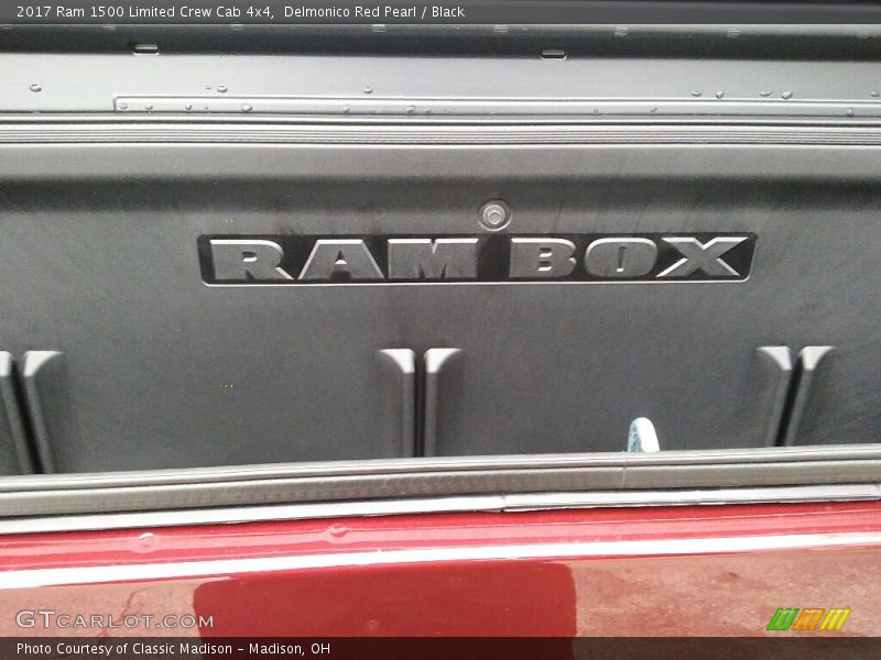 Delmonico Red Pearl / Black 2017 Ram 1500 Limited Crew Cab 4x4