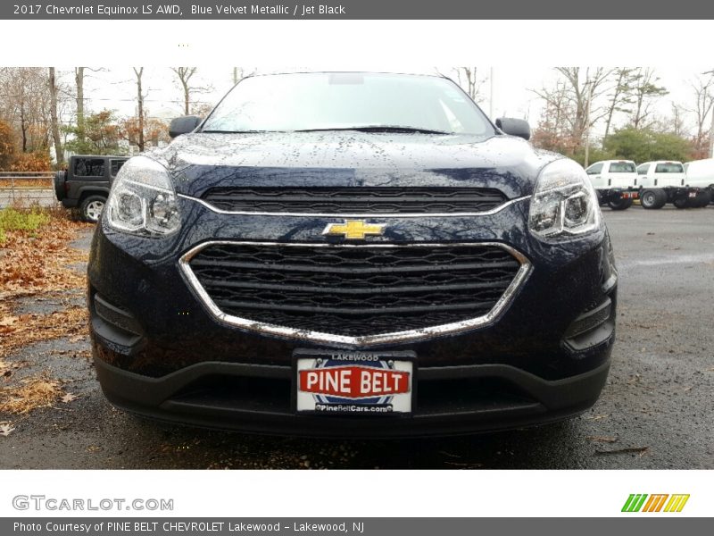 Blue Velvet Metallic / Jet Black 2017 Chevrolet Equinox LS AWD