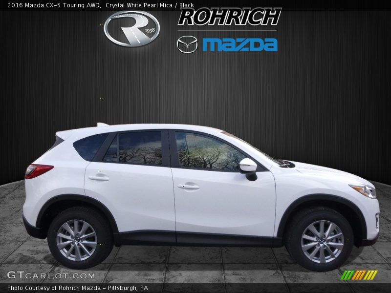 Crystal White Pearl Mica / Black 2016 Mazda CX-5 Touring AWD