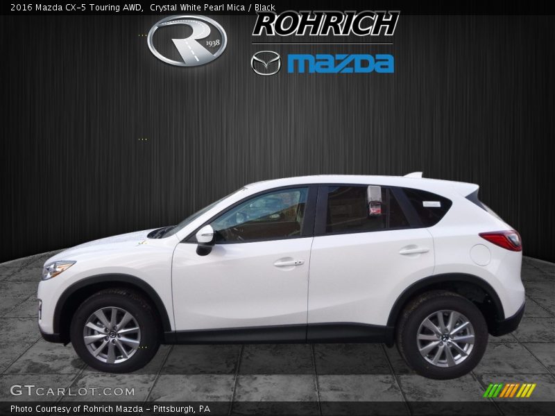 Crystal White Pearl Mica / Black 2016 Mazda CX-5 Touring AWD