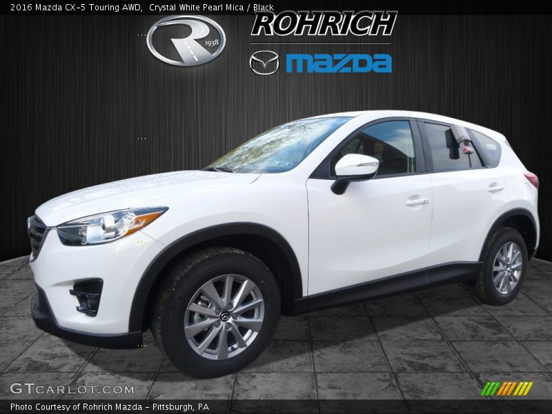 Crystal White Pearl Mica / Black 2016 Mazda CX-5 Touring AWD