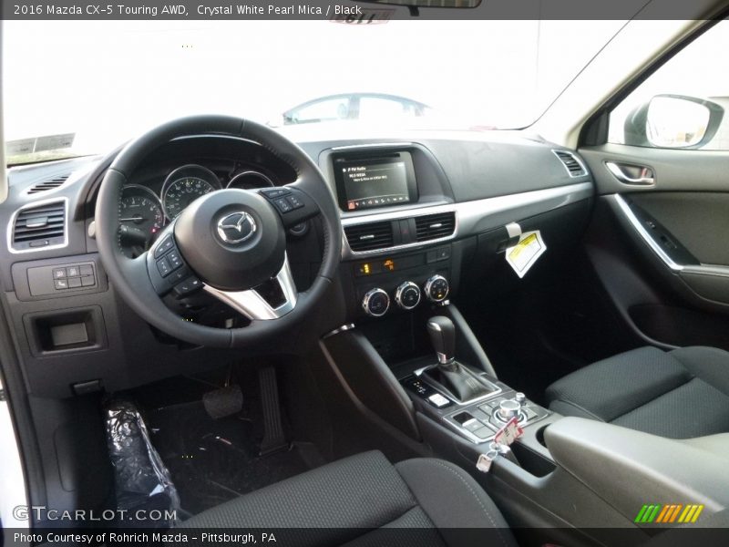 Crystal White Pearl Mica / Black 2016 Mazda CX-5 Touring AWD