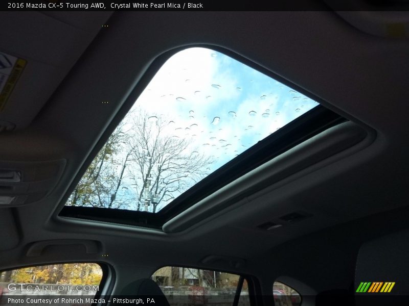 Crystal White Pearl Mica / Black 2016 Mazda CX-5 Touring AWD