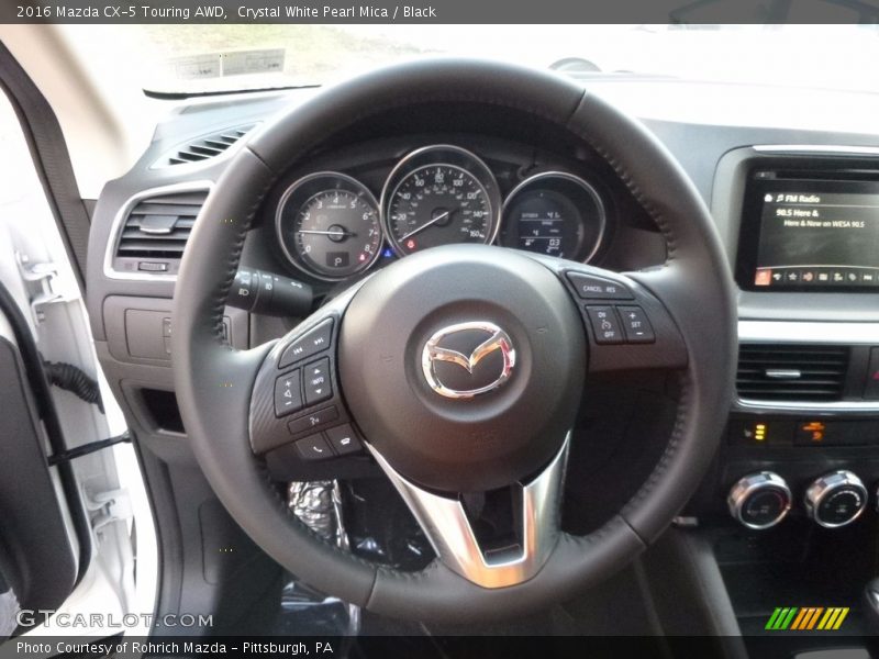 Crystal White Pearl Mica / Black 2016 Mazda CX-5 Touring AWD