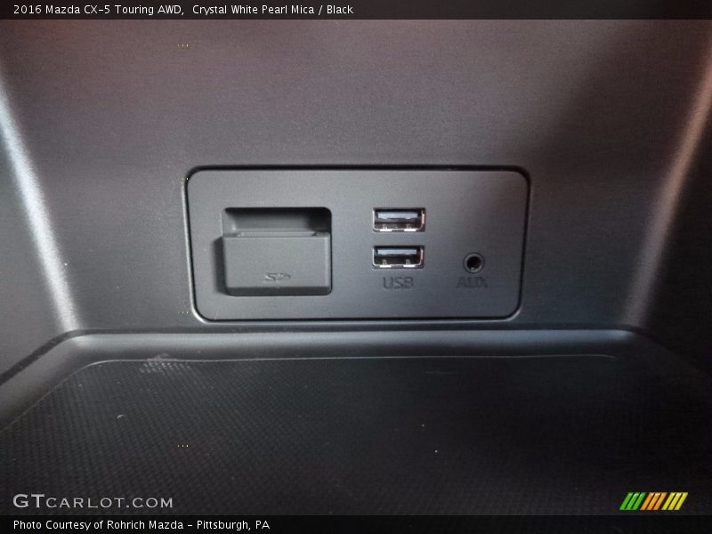 Crystal White Pearl Mica / Black 2016 Mazda CX-5 Touring AWD