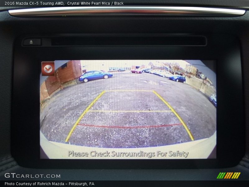 Crystal White Pearl Mica / Black 2016 Mazda CX-5 Touring AWD