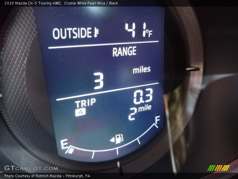 Crystal White Pearl Mica / Black 2016 Mazda CX-5 Touring AWD