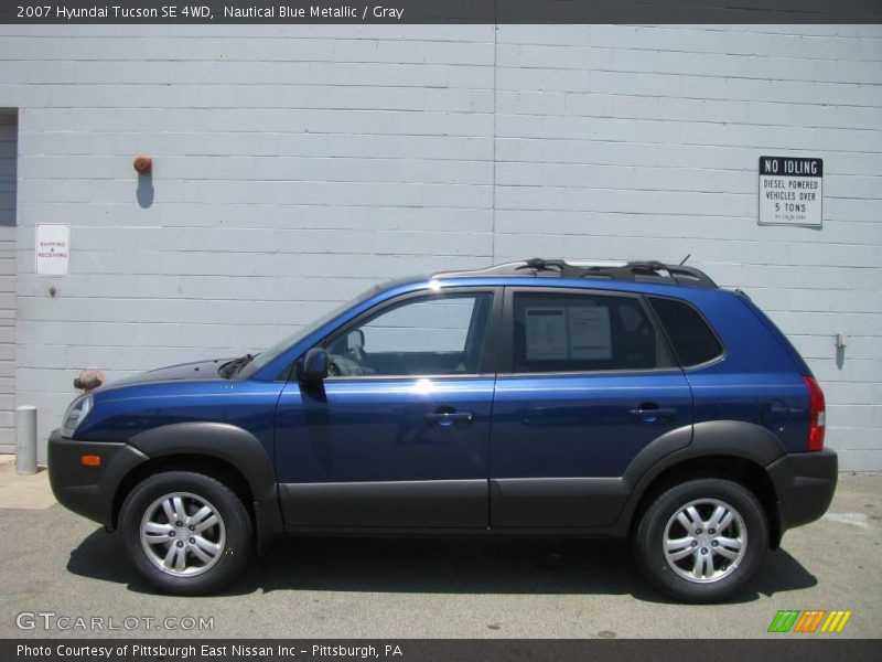 Nautical Blue Metallic / Gray 2007 Hyundai Tucson SE 4WD