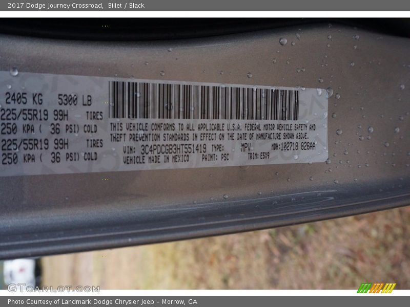 Billet / Black 2017 Dodge Journey Crossroad