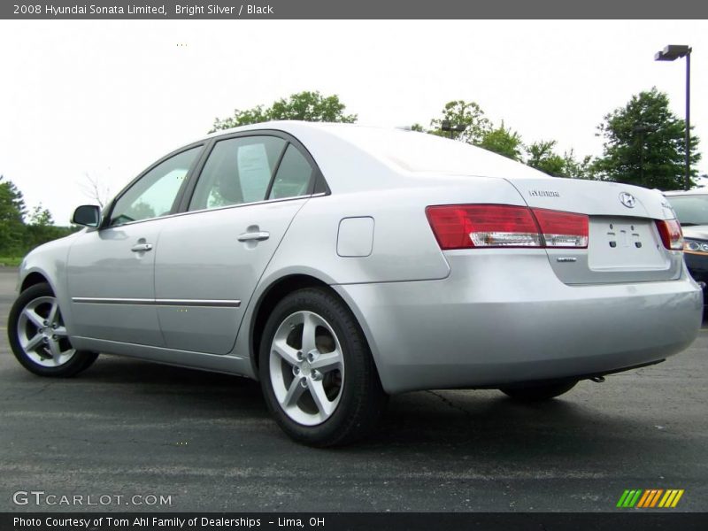 Bright Silver / Black 2008 Hyundai Sonata Limited