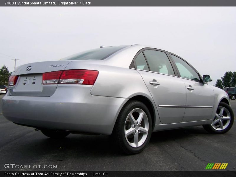 Bright Silver / Black 2008 Hyundai Sonata Limited