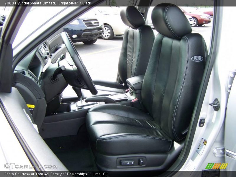 Bright Silver / Black 2008 Hyundai Sonata Limited