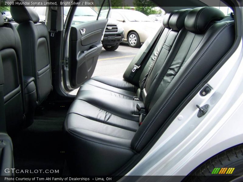 Bright Silver / Black 2008 Hyundai Sonata Limited