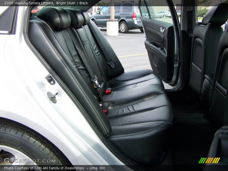Bright Silver / Black 2008 Hyundai Sonata Limited